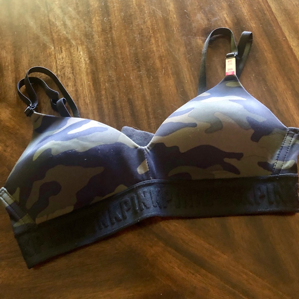 VS PINK Brand Camo Bra •• New